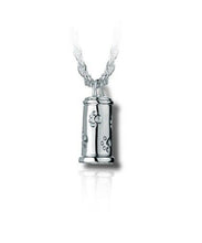 Load image into Gallery viewer, Sterling Silver Small Pet Traditional Cremation Urn Pendant for Ashes w/Chain
