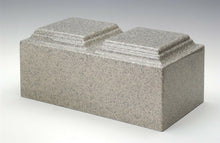 Load image into Gallery viewer, Classic Mist Gray Granite Companion Cremation Urn, 420 Cubic Inches TSA Approved
