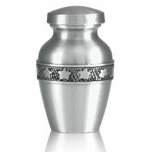 Load image into Gallery viewer, Small/Keepsake 4 Cubic Inches Pewter Stars Brass Funeral Cremation Urn for Ashes
