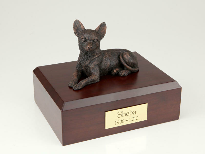 Chihuahua Pet Funeral Cremation Urn Available in 3 Different Colors & 4 Sizes