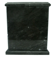 Load image into Gallery viewer, Large/Adult 230 Cubic Inches Black Evermore Natural Marble Urn for Ashes
