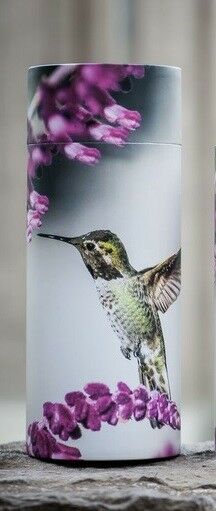 Small/Keepsake 90 Cubic Inch Hummingbird Scattering Tube Cremation Urn for Ashes