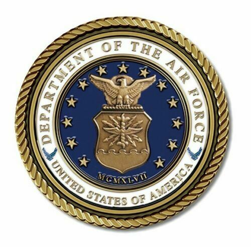 Air Force Medallion for Box Cremation Urn/Flag Case - 4 Inch Diameter
