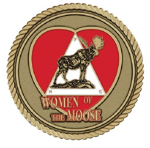 Women of the Moose Medallion for Box Cremation Urn/Flag Case - 2 Inch Diameter