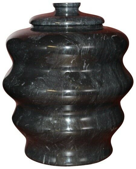 54 Cubic Inch Fuji Ebony Pet Marble Funeral Cremation Urn for Ashes