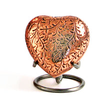 Load image into Gallery viewer, New, Brass Set of 6 Copper Oak Keepsake Cremation Urns, 5 Cubic Ins each

