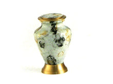 Load image into Gallery viewer, Keepsake Funeral Cremation Urn for ashes,3 Cubic Inches-Glenwood White Marble
