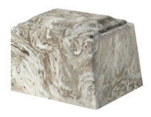 Load image into Gallery viewer, Small/Keepsake 2 Cubic Inch Gray Tuscany Cultured Marble Cremation Urn for Ashes
