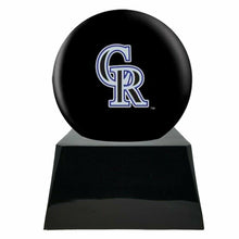 Load image into Gallery viewer, Large/Adult 200 Cubic Inch Colorado Rockies Metal Ball on Cremation Urn Base
