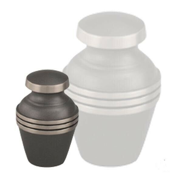 Small/Keepsake 4 Cubic Inch Brass Ashen Pewter Funeral Cremation Urn for Ashes