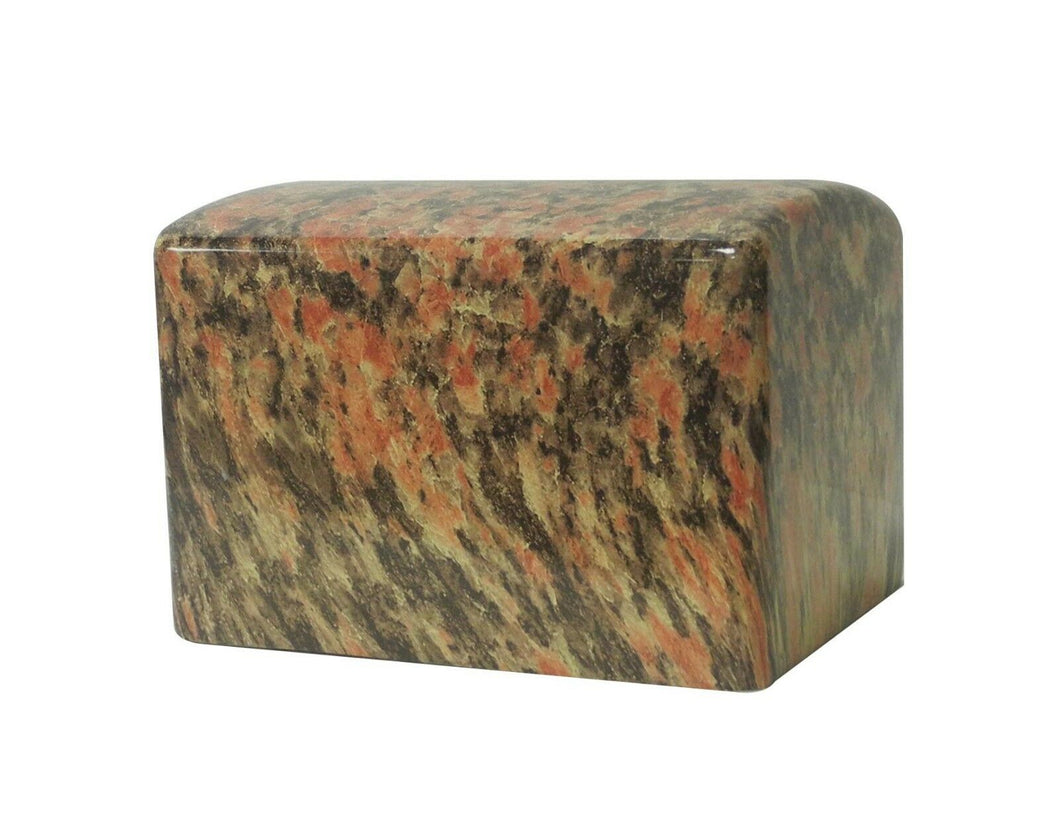 Large/Adult 270 Cubic Inches Topaz Cultured Marble Cremation Urn for Ashes