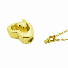Load image into Gallery viewer, Stainless Steel/Gold Plated Two Hearts Pendant/Necklace Cremation Urn for Ashes
