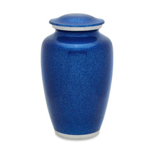 Load image into Gallery viewer, Set of Blue Aluminum Funeral Cremation Urns for Ashes - Adult &amp; 4 Keepsakes
