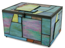 Load image into Gallery viewer, Large/Adult 200 Cubic Inch Stained Glass Paragon Cremation Urn - Geometric
