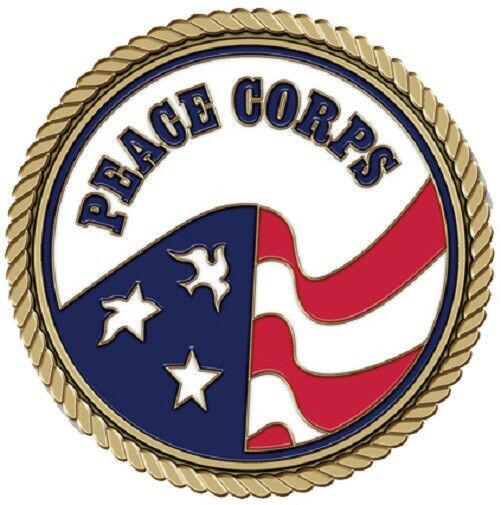 Peace Corps Medallion for Box Cremation Urn/Flag Case - 2 Inch Diameter
