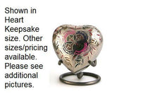 Load image into Gallery viewer, Lattice Heart Keepsake Cremation Urn 3 Cubic Inches

