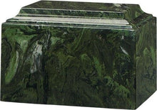 Load image into Gallery viewer, Large/Adult 225 Cubic Inch Tuscany Green Ascota Cultured Marble Cremation Urn
