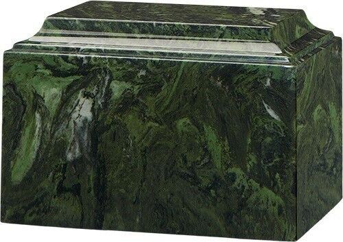 Large/Adult 225 Cubic Inch Tuscany Green Ascota Cultured Marble Cremation Urn