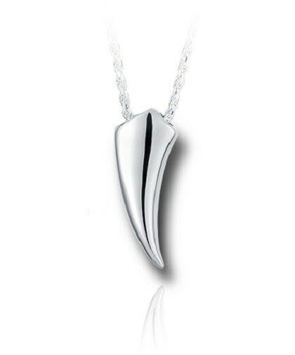 Sterling Silver Bear Claw Funeral Cremation Urn Pendant for Ashes w/Chain