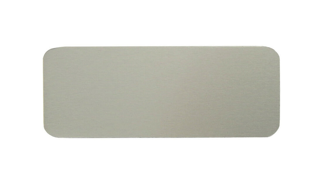 Small Alloy Rectangular Cremation Urn Personalization Plate - Pewter Colored