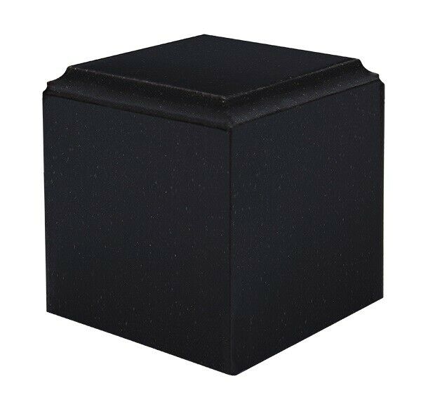 Large/Adult 280 Cubic Inch Bombay Cultured Granite Cube Cremation Urn For Ashes