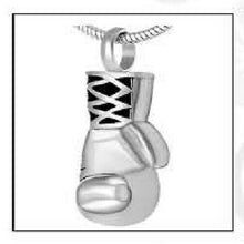 Load image into Gallery viewer, Boxing Gloves Stainless Steel Funeral Cremation Urn Pendant w/Chain for Ashes
