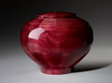 Load image into Gallery viewer, Peony Pink Poplar Wood Adult Funeral Cremation Urn, 225 Cubic Inches
