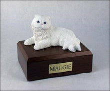 Load image into Gallery viewer, Persian White Cat Figurine Pet Cremation Urn Available 3 Diff Colors &amp; 4 Sizes
