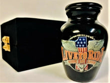 Load image into Gallery viewer, Small/Keepsake 3 Cubic Inch Ride Motorcycle Aluminum Cremation Urn for Ashes
