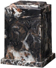 Load image into Gallery viewer, Large 225 Cubic Inch Windsor Elite Mission Black Cultured Marble Cremation Urn
