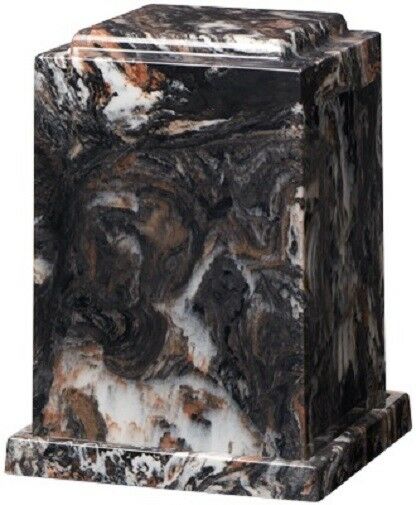 Large 225 Cubic Inch Windsor Elite Mission Black Cultured Marble Cremation Urn