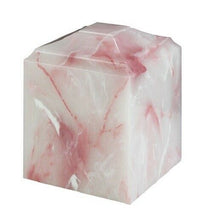 Load image into Gallery viewer, Small/Keepsake 45 Cubic Inch Pink Onyx Cultured Onyx Cremation Urn for Ashes
