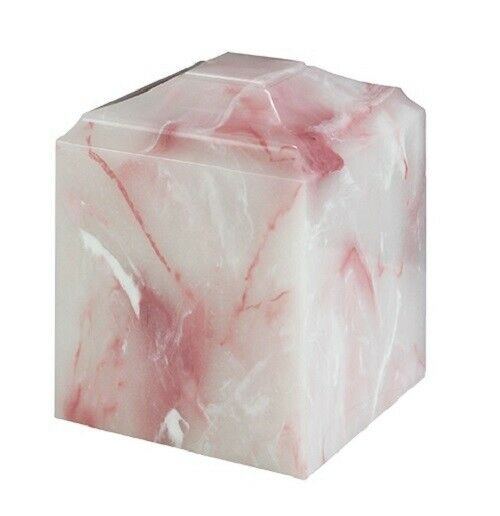 Small/Keepsake 45 Cubic Inch Pink Onyx Cultured Onyx Cremation Urn for Ashes