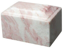 Load image into Gallery viewer, Small/Keepsake 2 Cubic Inch Pink Tuscany Cultured Marble Funeral Cremation Urn
