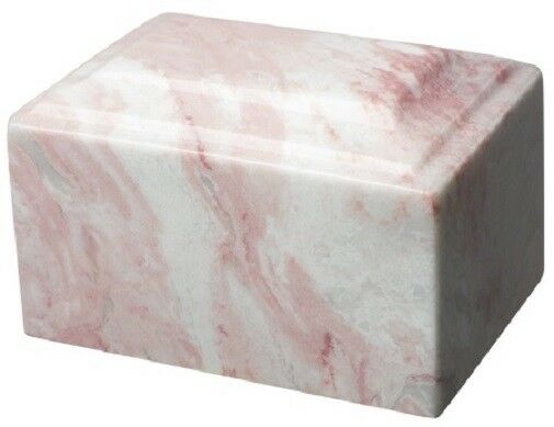 Small/Keepsake 2 Cubic Inch Pink Tuscany Cultured Marble Funeral Cremation Urn