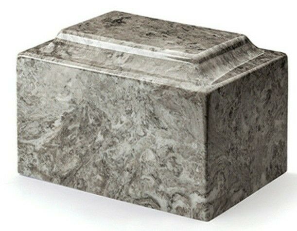 Classic Marble Gray Oversized 325 Cubic Inches Cremation Urn Ashes TSA Approved