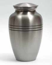 Load image into Gallery viewer, Silver/Pewter Color, Large/Adult Funeral Cremation Urn w. Box,Many Sizes Avail.
