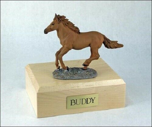 Horse Chestnut Figurine Funeral Cremation Urn Avail 3 Different Colors & 4 Size