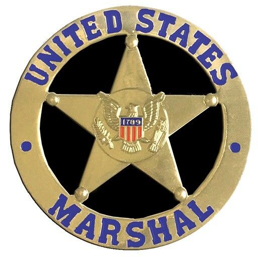 US Marshall (Bronze) Medallion for Box Cremation Urn/Flag Case - 3 Inch Diameter