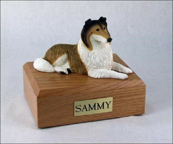 Sable Collie Pet Funeral Cremation Urn Available in 3 Different Colors & 4 Sizes