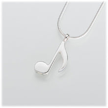 Load image into Gallery viewer, Sterling Silver Musical Note Memorial Jewelry Pendant Funeral Cremation Urn
