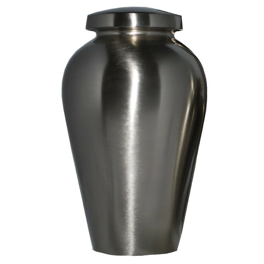 Small/Keepsake 86 Cubic Inch Brushed Nickel Athenian Funeral Cremation Urn