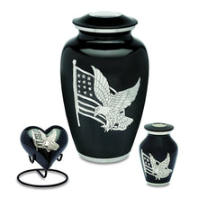 Load image into Gallery viewer, American Flag/Eagle 3 Cubic Inch Small/Keepsake Funeral Cremation Urn for Ashes
