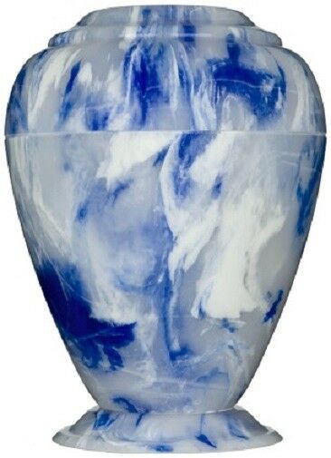 Large/Adult 235 Cubic Inch Georgian Vase Blue Cultured Onyx Cremation Urn