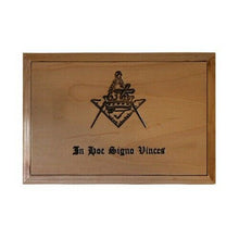 Load image into Gallery viewer, Large/Adult 220 Cubic In Wood Masons Knights Templar Cremation Urn-Made in USA
