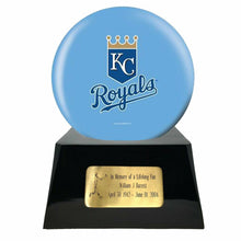 Load image into Gallery viewer, Large/Adult 200 Cubic Inch Kansas City Royals Metal Ball on Cremation Urn Base
