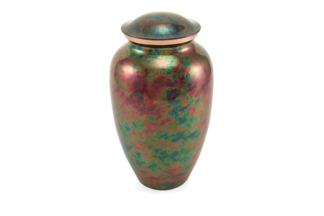 Large/Adult Stainless Steel Raku Funeral Cremation Urn - 200 Cubic Inches