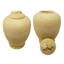 Load image into Gallery viewer, Large/Adult 220 Cubic Inch Biodegradable Beige Starfish Funeral Cremation Urn
