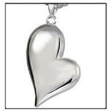 Load image into Gallery viewer, Dew Heart Stainless Steel Funeral Cremation Urn Pendant w/Chain for Ashes
