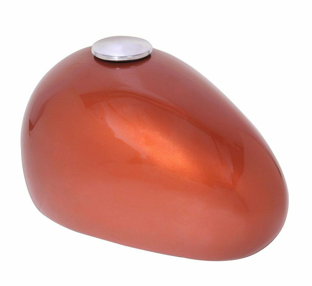 Extra-Large 350 Cubic Inch Orange Metal Motorcycle Gas Tank Cremation Urn